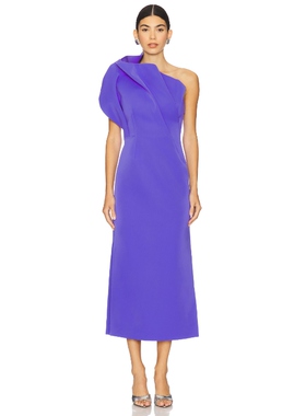 Acler HAWKLEY 中长款连衣裙 紫色REVOLVE小众新款