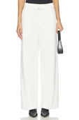 the Label JACOB Elodie 斜纹长裤 白色