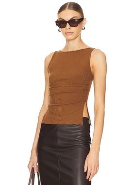 ALL THE WAYS JESSICA 上装 棕色 y2k辣妹风REVOLVE小众新款