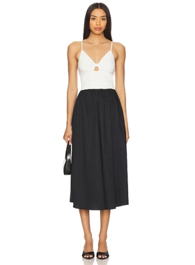 ASTR the Label Mixed Media Dress 白色、黑色REVOLVE