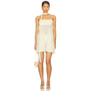 SER.O.YA SAHAR 连衣裙女夏 柠檬色REVOLVE小众新款