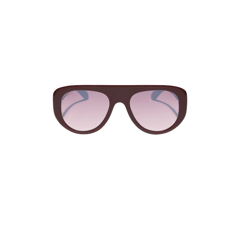 DIFF EYEWEAR棕色太阳眼镜飞行员框型复古风秋冬新品REVOLVE