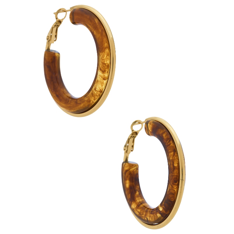 [冬季新品]8 Other Reasons 圆环耳饰 棕色复古风耳环REVOLVE小众