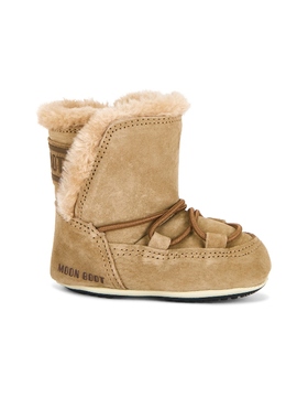 MOON BOOT CRIB 雪地靴棕色复古风保暖短靴REVOLVE小众新款儿童款