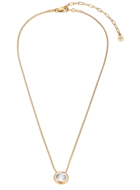 Ettika DONUT CRYSTAL 垂褶项链 revolve小众新款 金属金色