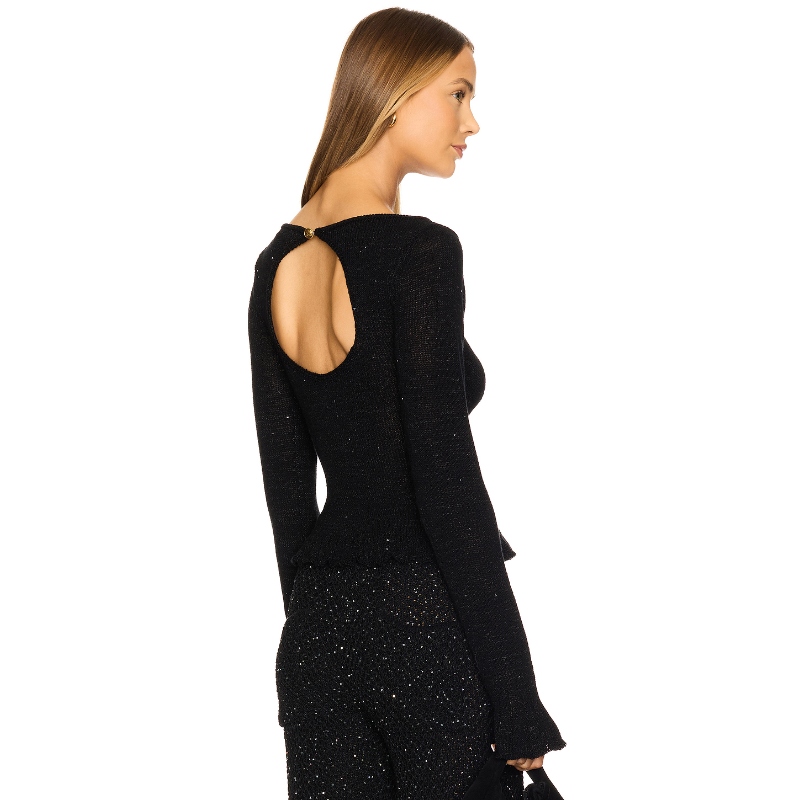 Asta Resort MICHAELA 上装丹宁风黑色REVOLVE小众新款