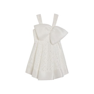 Bardot Junior WILLOW 蝴蝶结连衣裙 白色REVOLVE小众新款
