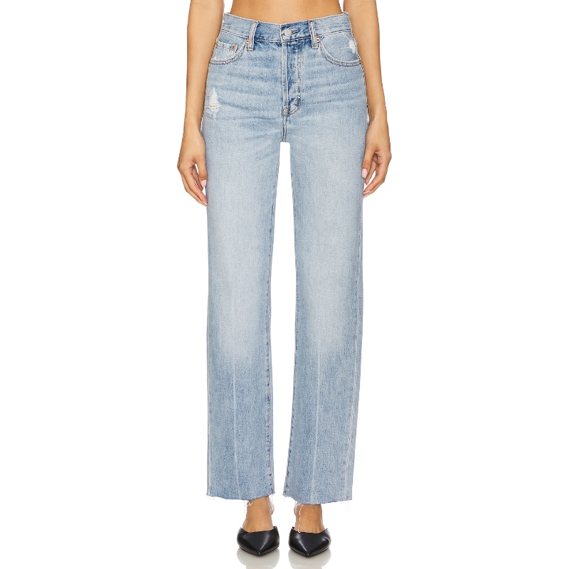 [冬季新品]PISTOLA CASSIE 直筒 蓝色 美式复古风REVOLVE小众新款