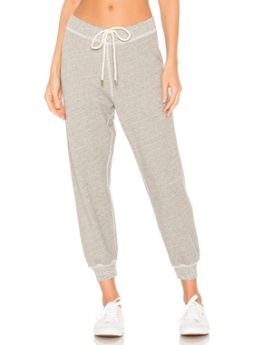 [冬季新品]The Great THE CROPPED简约风灰色抽绳束脚长裤REVOLVE