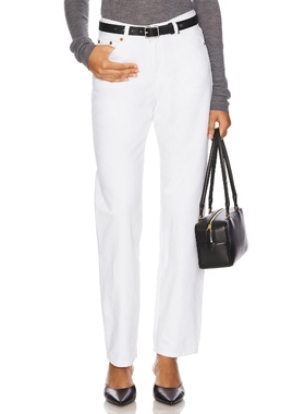 [冬季新品]Dr. Denim ARCH简约风白色直筒长裤REVOLVE