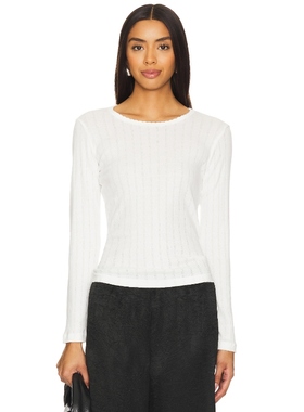 [冬季内搭]LESET 白色辣妹风长袖上衣REVOLVE小众新款