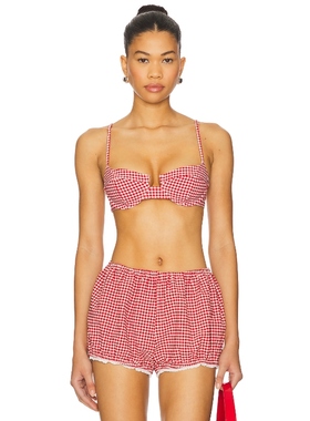 Lovers and Friends CHECK ME OUT 上装 红色 y2k辣妹风REVOLVE小