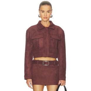 FAUX VINCE SUEDE 夹克 Nakedvice 棕色REVOLVE小众新款 THE