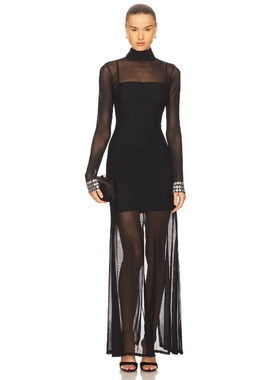 Mariandree Gaitan EMILIA 裙子 黑色REVOLVE小众新款