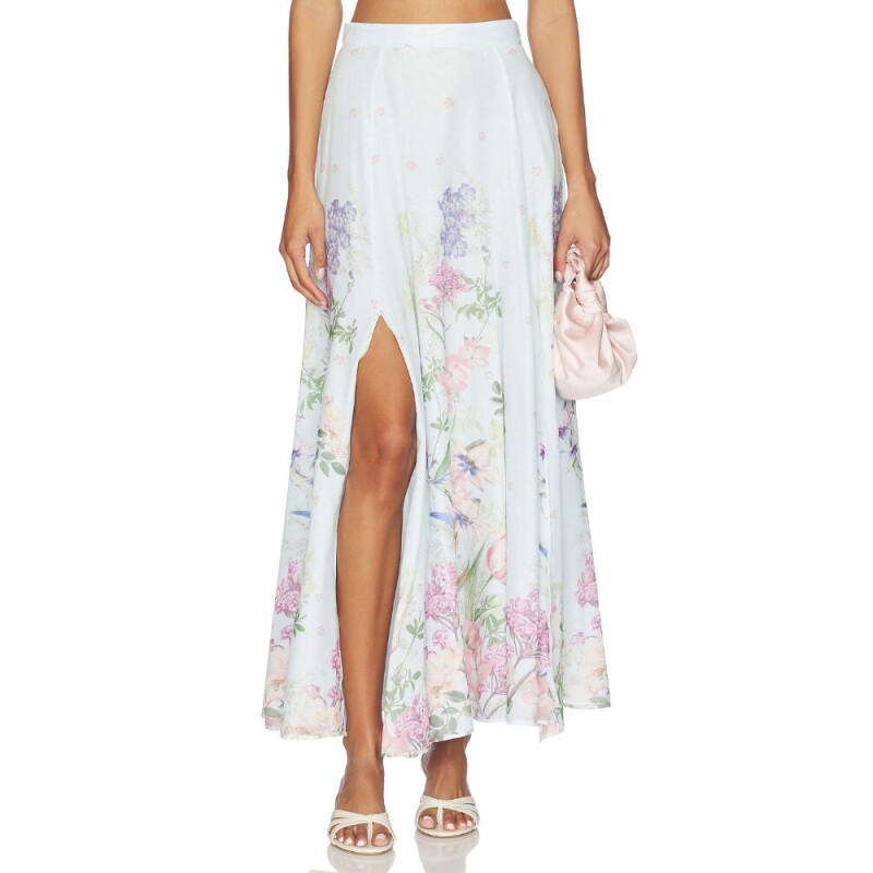 Charo Ruiz Ibiza白色半裙碎花度假风秋冬新品半身裙REVOLVE