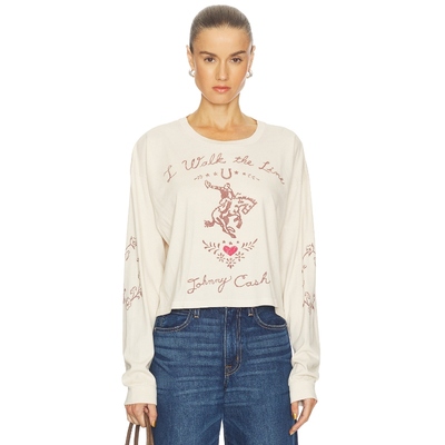 DAYDREAMER JOHNNY 长袖上装 奶油色 y2k辣妹风REVOLVE小众新款