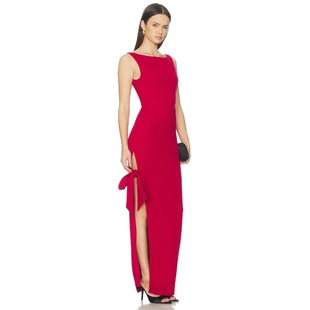 MORE TO COME RIONA 长裙 红色REVOLVE小众新款