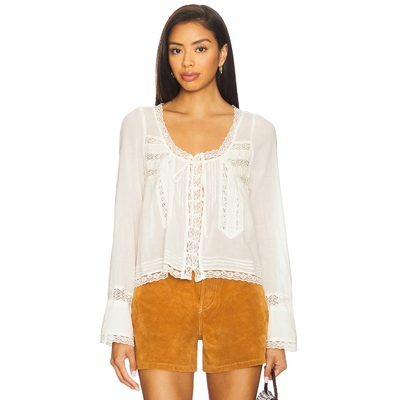 【海外直邮】Free People 薄款雪纺衫长袖上衣波西米亚风REVOLVE