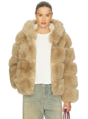 Adrienne Landau LANDAU 连帽衫 棕黄色 美式休闲风REVOLVE小众新