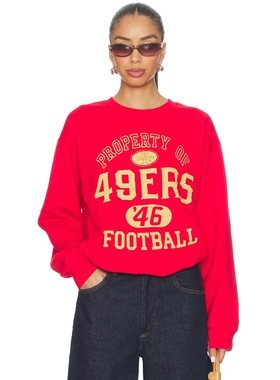 [春节穿搭]Junk Food 49ERS运动衫红色运动复古风REVOLVE小众新款