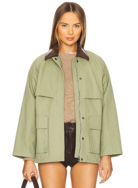 [冬季新品]Lovers and Friends 巴恩夹克复古撞色翻领外套REVOLVE