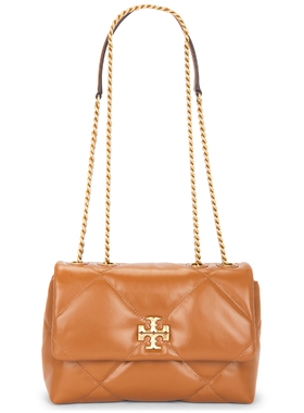 Tory Burch KIRA 菱格纹肩背包 revolve小众新款 棕黄色