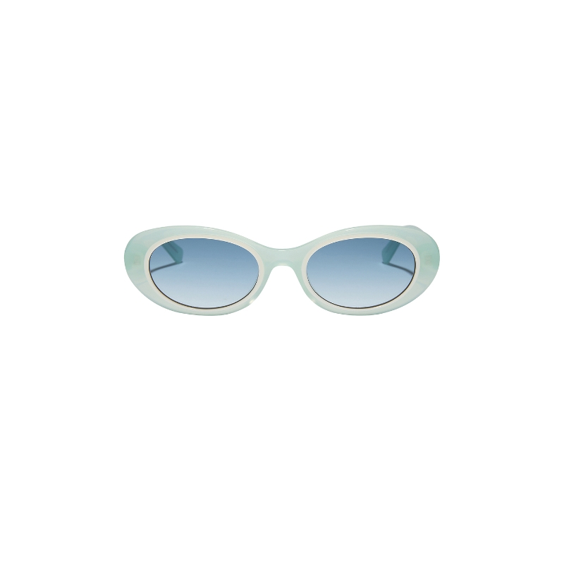 DIFF EYEWEAR浅绿太阳眼镜椭圆框复古风秋冬新品REVOLVE