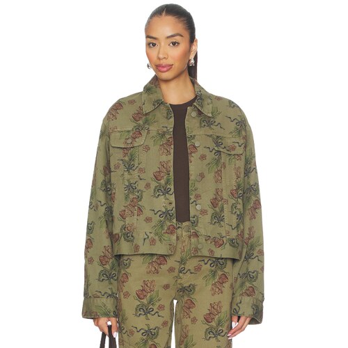 [秋冬新品]Damson Madder STACIA 夹克 橄榄色REVOLVE小众