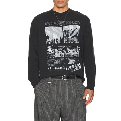 Midnight Rodeo CADILLAC RANCH 长袖T恤 黑色REVOLVE小众新款