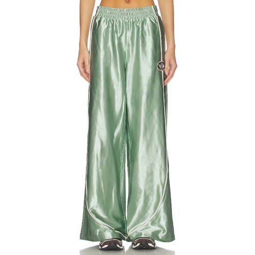 Boys Lie LASSO'D UP运动缎面阔脚长裤薄荷色美式休闲REVOLVE小众