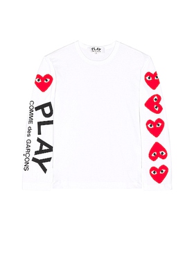 COMME des GARCONS PLAY LOGO  CDG 川久保玲 夏季T恤REVOLVE小众
