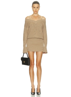 [冬季新品]SER.O.YA BARBARA 裙子 棕黄色REVOLVE小众