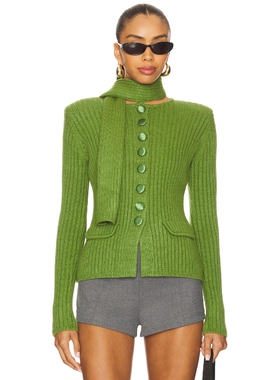 House of Sunny POWER PEGGY 上装 绿色REVOLVE小众新款