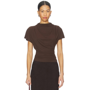 LIOR Dot 上装 棕色 Line y2k辣妹风REVOLVE小众新款