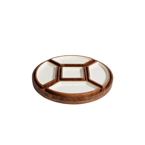 The Favorites LAZY SUSAN WITH 5 CONDIMENT SECTIONS 带5个调料