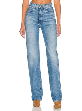 GRLFRND 直筒牛仔裤简约风显瘦窄版长裤REVOLVE小众冬季新款