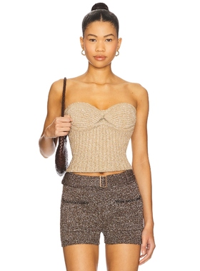 ASTA RESORT COLETTE 紧身衣 棕色 y2k辣妹风REVOLVE小众新款