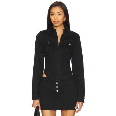 [冬季新品]Amanda Uprichard BRISTOL 上装 黑色REVOLVE小众