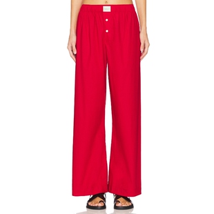 Comme 新品 长裤 休闲风REVOLVE小众 红色美式 春季