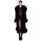 Suede Maxi With Susanna Coat Dorothy Trim Fur Chow 藏青色 老