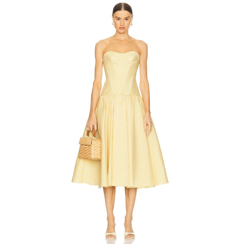 Alexis SUMMERS 裙子 黄色REVOLVE小众新款