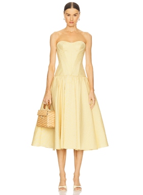 Alexis SUMMERS 裙子 黄色REVOLVE小众新款