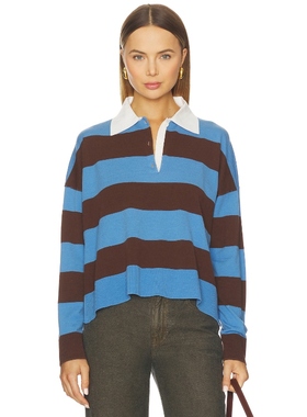 [冬季新品]SIMKHAI CARSON 橄榄球 POLO 上衣 蓝色REVOLVE小众