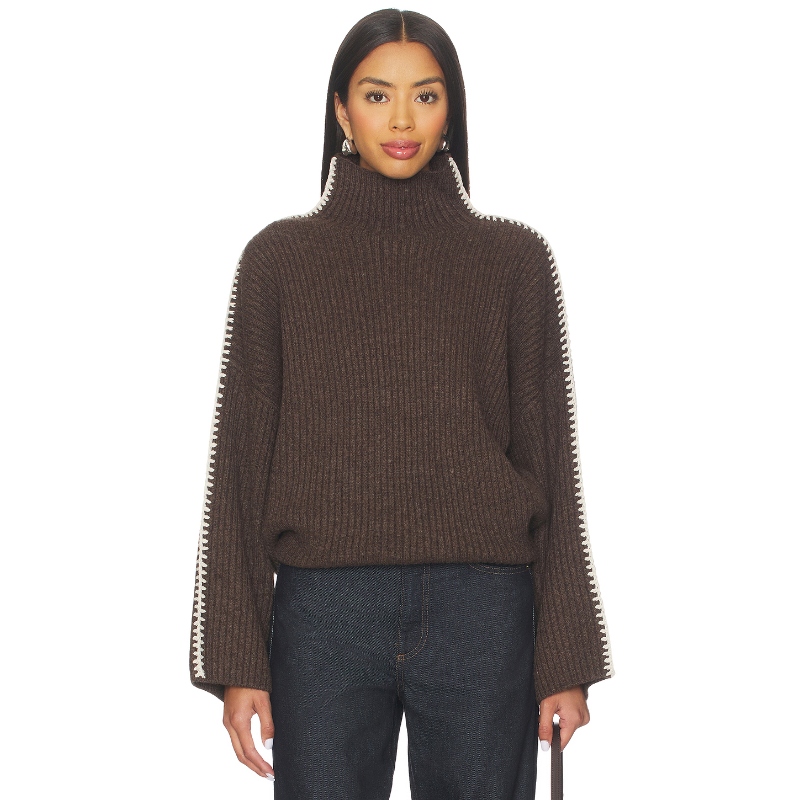 [秋冬新品]Rag & Bone INGRID 高领毛衣 棕色REVOLVE小众