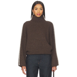 [春季新品]Rag & Bone INGRID 高领毛衣 棕色REVOLVE小众冬季保暖