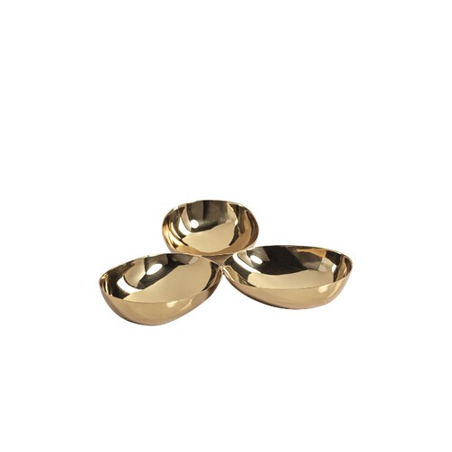 The Favorites TRIPLE NUT BOWL 三重坚果碗 金属金色REVOLVE小众