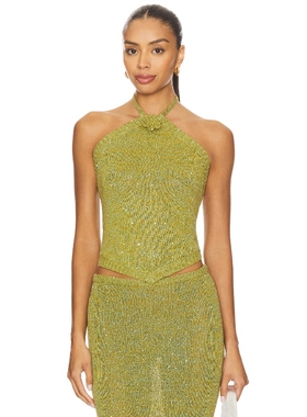 [冬季新品]ASTA RESORT TERESA 绕颈上装 橄榄色REVOLVE小众新款