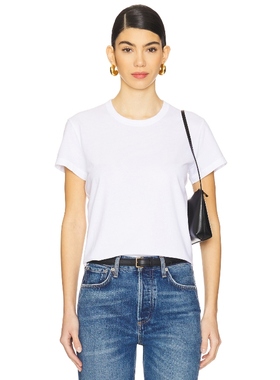 James Perse Shrunken Short Sleeve Tee 白色 y2k辣妹风REVOLVE