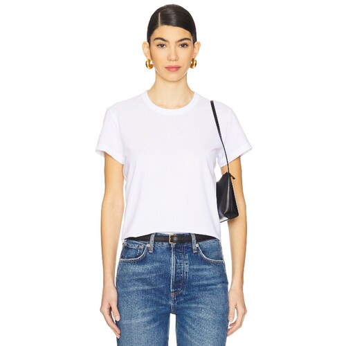 James Perse Shrunken Short Sleeve Tee 白色 y2k辣妹风REVOLVE