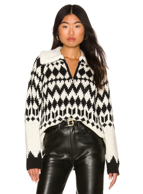 Show Me Your Mumu费尔岛毛衣冰岛花半拉链翻领上衣REVOLVE保暖